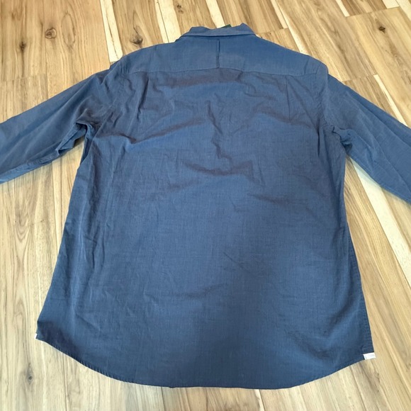 Hawker Rye Essential Wash Long Sleeve Button Down Shirt Navy XXL Men's - Picture 9 of 9